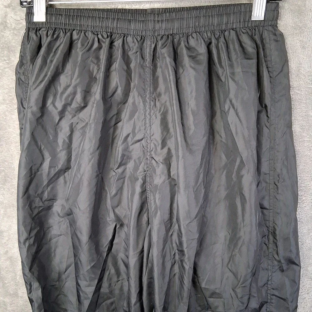 VTG L.L. Bean Women's Medium Windbreaker Pants Track Style Black Made In USA 90s - Picture 2 of 8